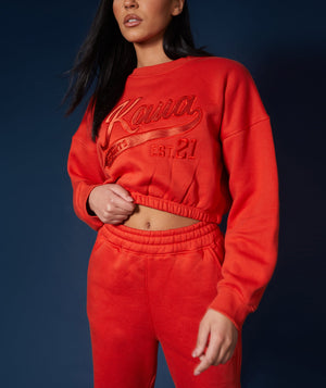 Varsity Tonal Sweatshirt Flame Red