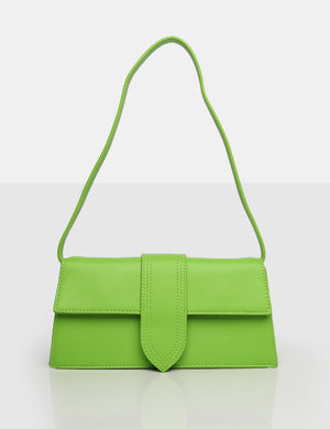 The Mani Lime Pu Shoulder Bag