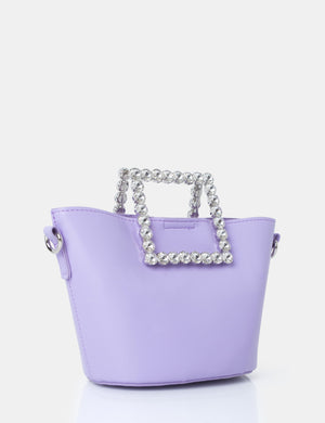 The Glam Lilac Pu Mini Bucket Grab Bag