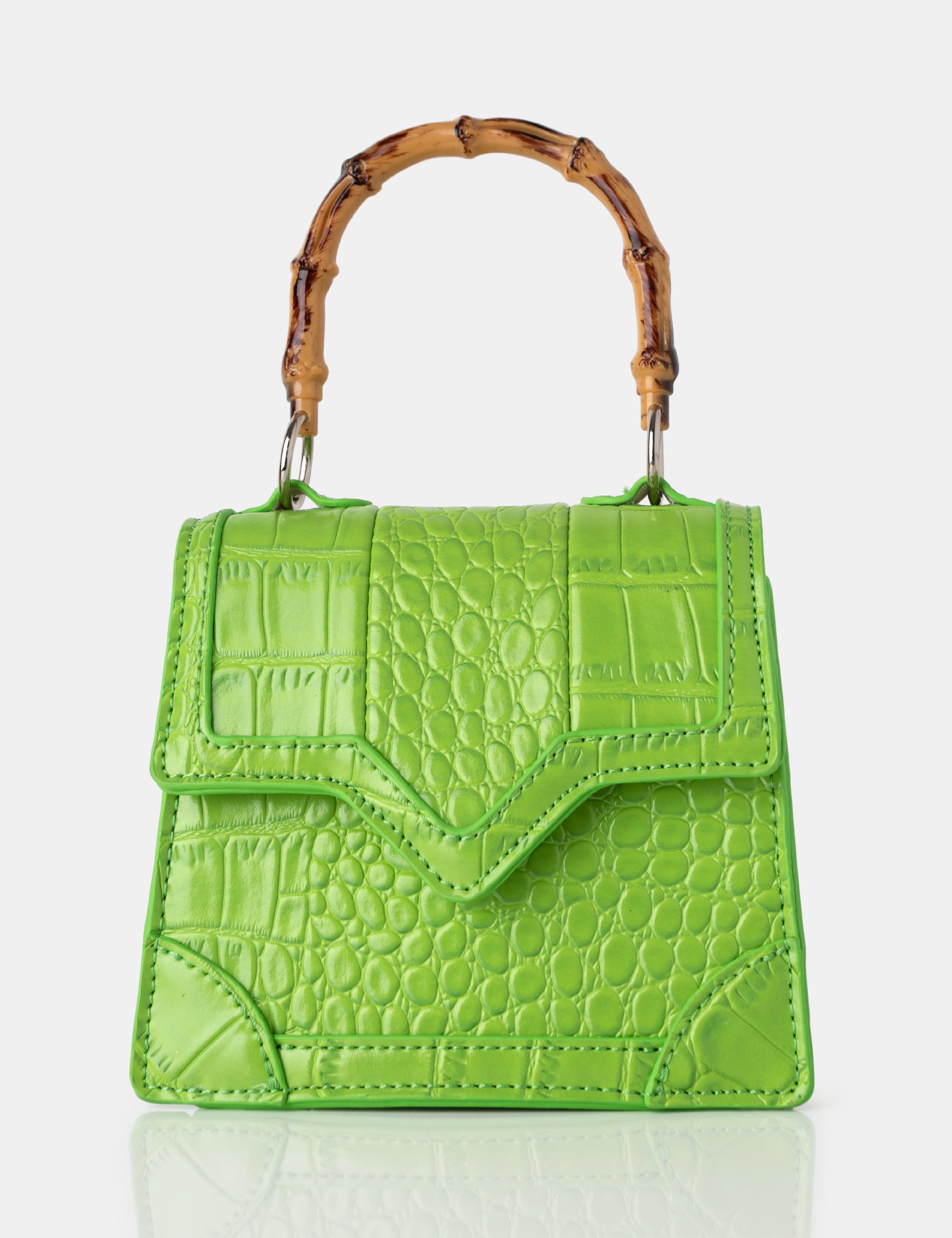 Green on sale crocodile purse