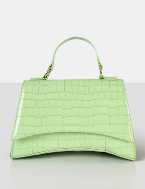 Remmy Green Croc Mini Handbag