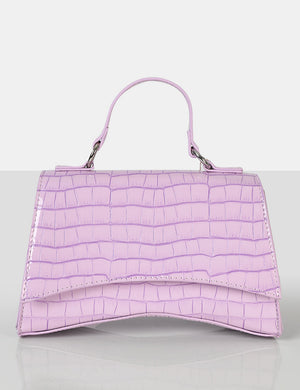 Remmy Lilac Croc Mini Handbag