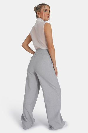 Tailored Wide Leg Trouser Grey