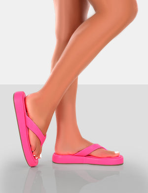 Surfs Up Pink Flatform Flip Flop Sandals