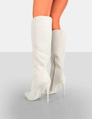 Horizon Linen Ecru Knee High Boots