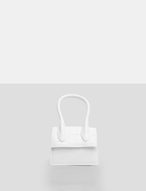 The Alora White Rubber Effect Mini Bag
