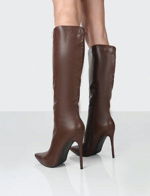 Horizon Choc PU Knee High Boots