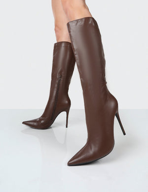 Horizon Choc PU Knee High Boots