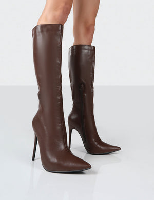 Horizon Choc PU Knee High Boots