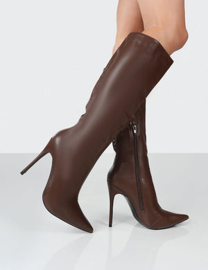 Horizon Choc PU Knee High Boots