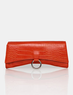 The Kemi Orange Arched Mini Handbag
