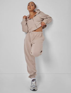 Relaxed Fit Cuffed Jogger Stone