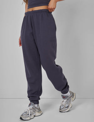 Kaiia Relaxed Fit Cuffed Jogger Dark Grey