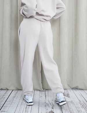 Kaiia Shadow Logo Cuffed Joggers Stone