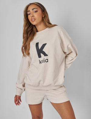 Kaiia Oversized Sweatshirt Cream