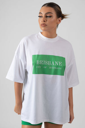 Oversized Brisbane T Shirt White