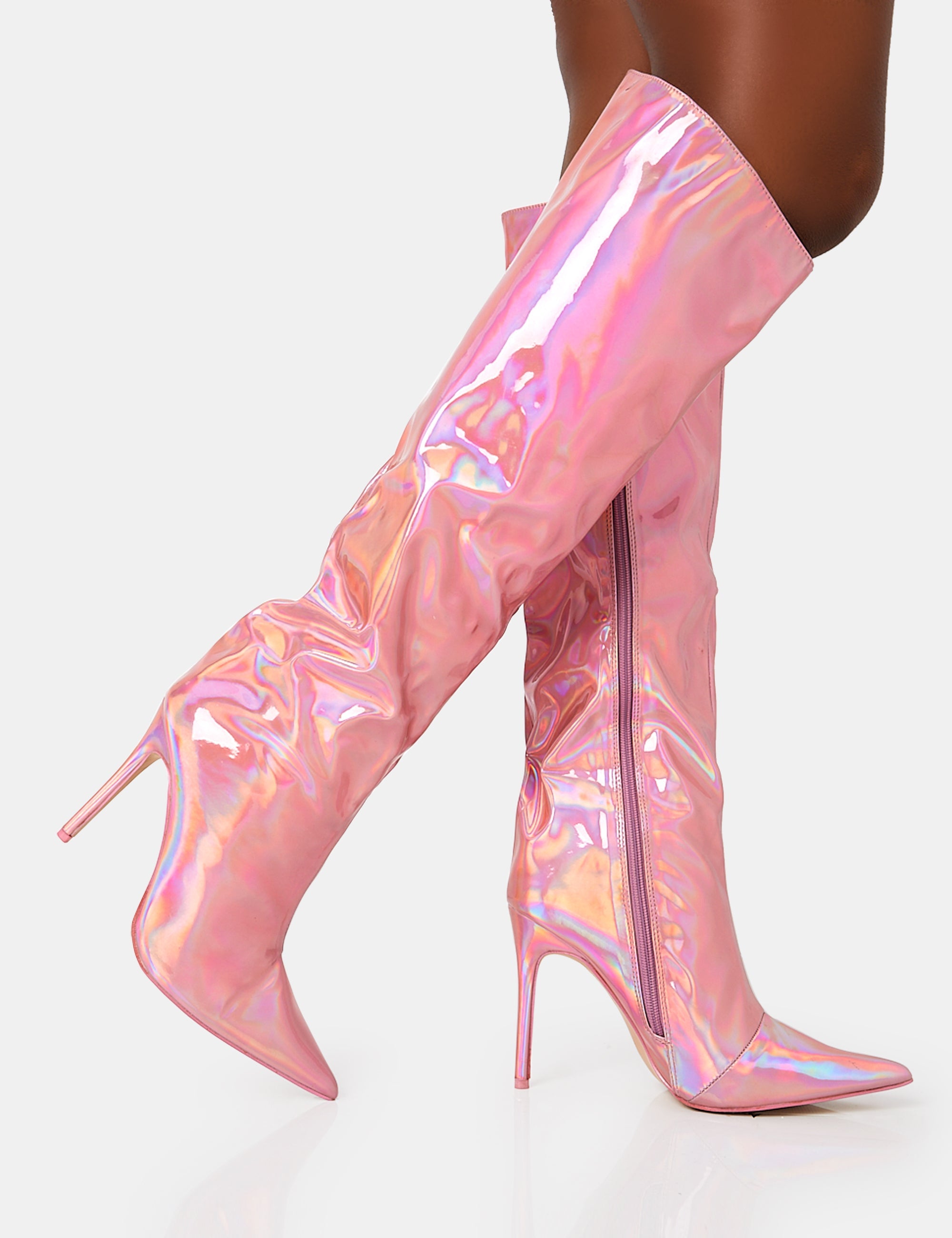Pink Thigh High Boots Aus Camel 305 Demonia High Boots Demonia