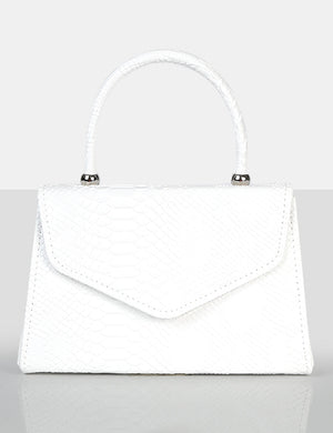 The Astrid White Textured Mini Bag