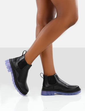 Myth Black Chunky Sole Chelsea Boots